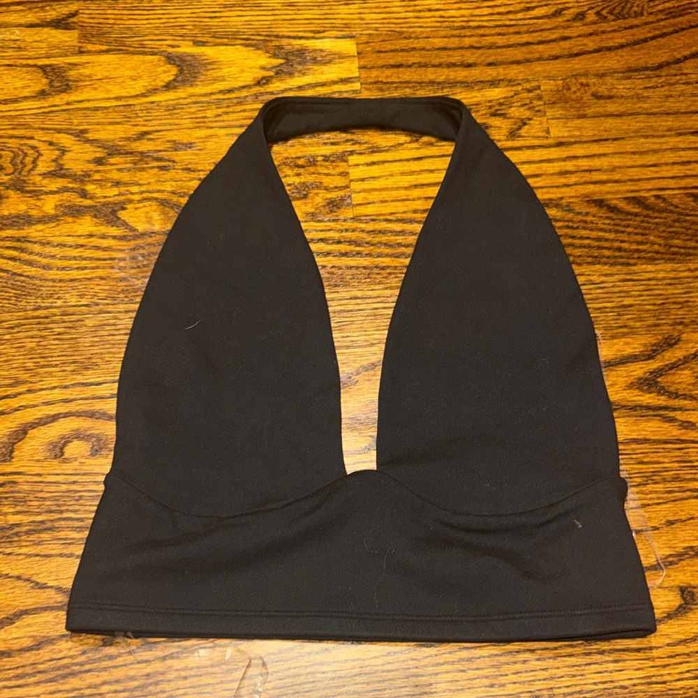 Wild Fable Black Halter Crop Top